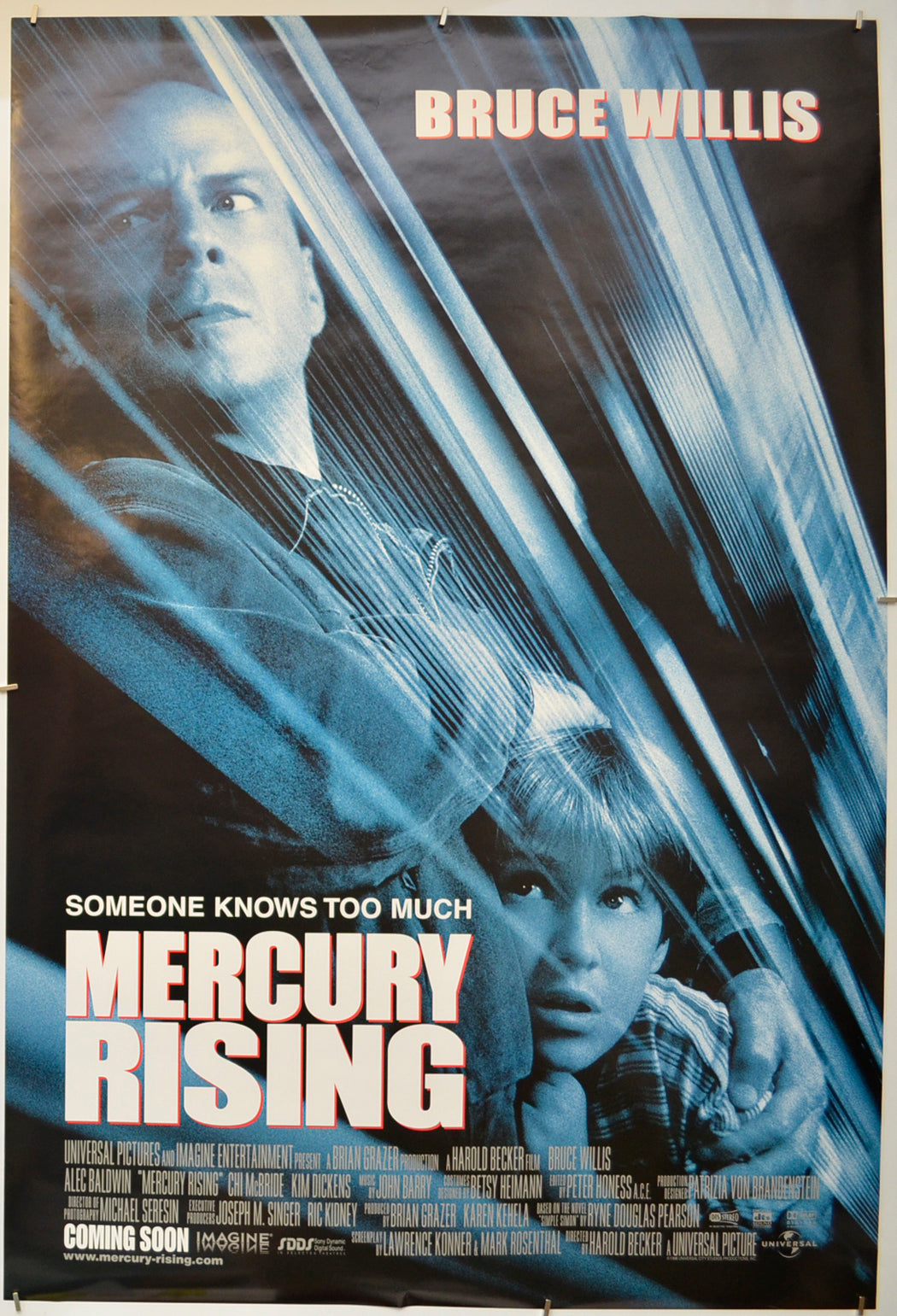 Mercury Rising Original One Sheet Poster - Film Poster - Movie Poster  