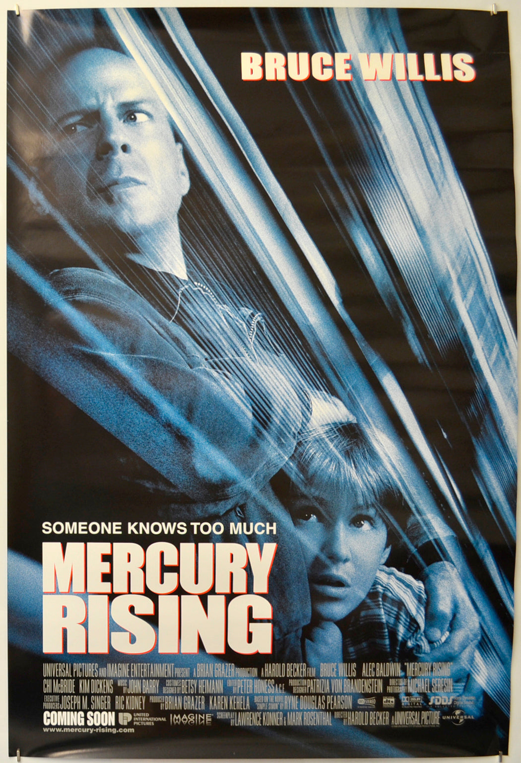 Mercury Rising  Original One Sheet Poster - Film Poster - Movie Poster