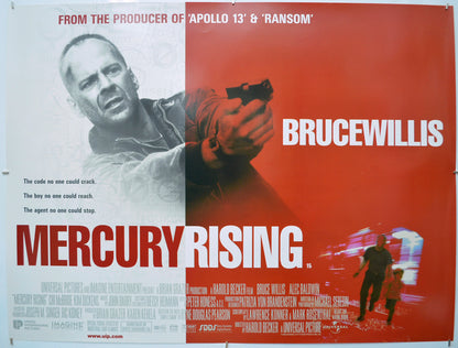 Mercury Rising  - Original Quad Poster - Film Poster - Movie Poster