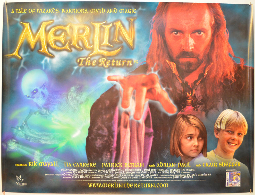 Merlin The Return Original Quad Poster - Film Poster - Movie Poster