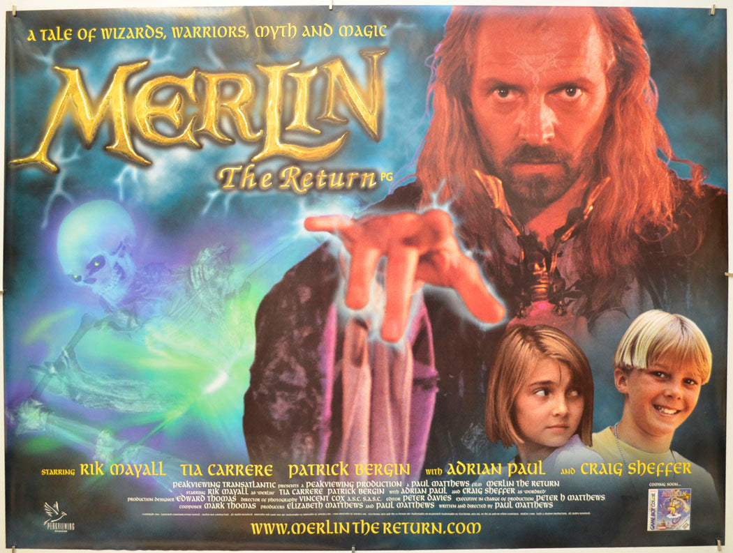 Merlin The Return Original Quad Poster - Film Poster - Movie Poster