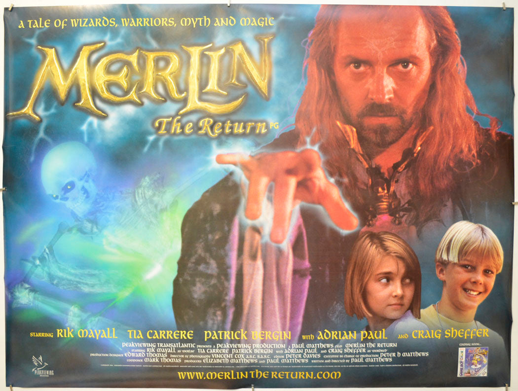 Merlin The Return Original Quad Poster - Film Poster - Movie Poster