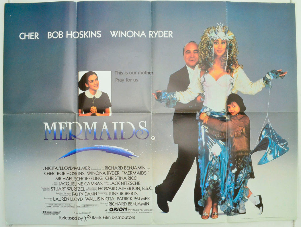 Mermaids Original British Quad Poster - Film Poster - Movie Poster 