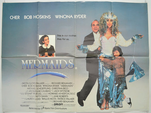 Mermaids Original Quad Poster - Film Poster - Movie Poster  