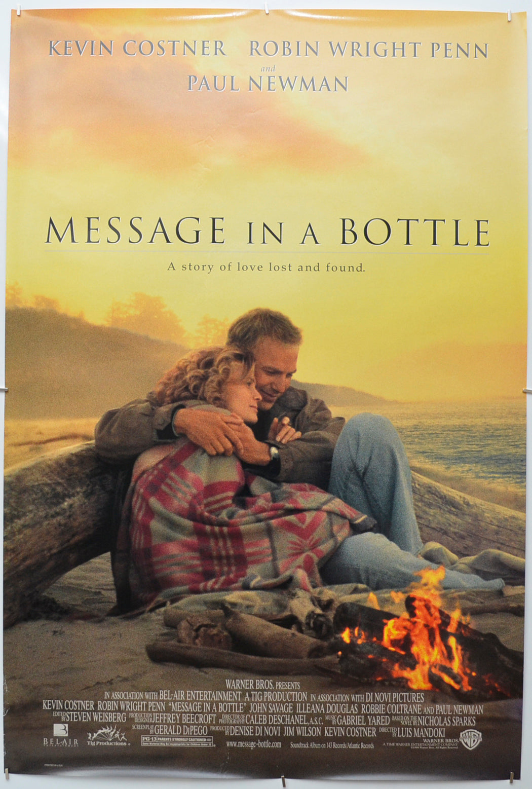 Message In A Bottle - Original One Sheet Poster - Film Poster - Movie Poster