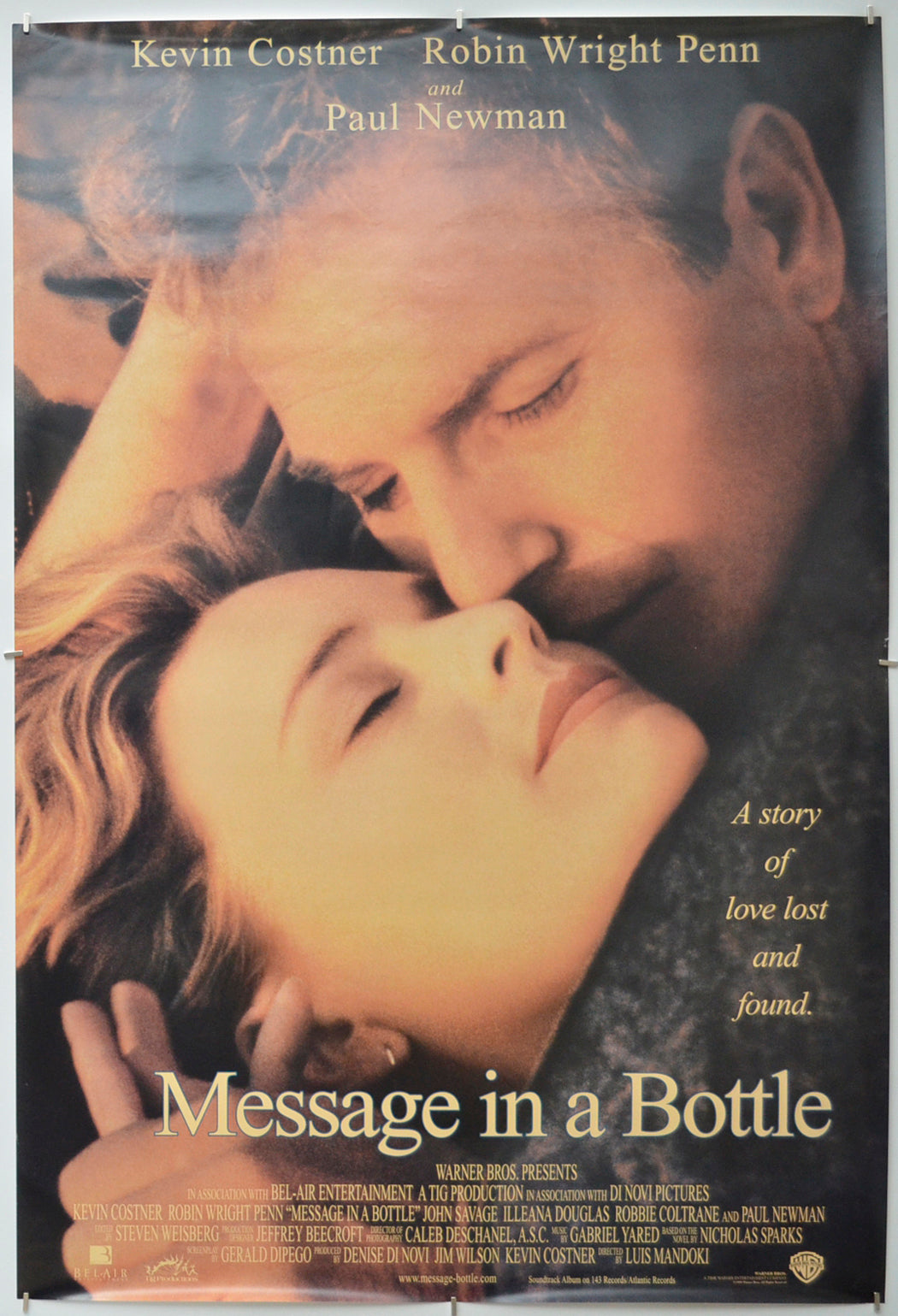 Message In A Bottle   Original One Sheet Poster - Film Poster - Movie Poster