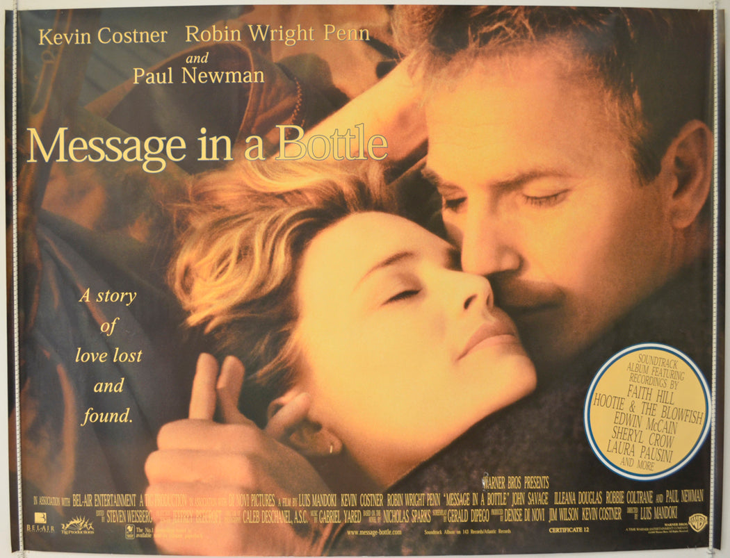 Message In A Bottle Original Quad Poster - Film Poster - Movie Poster  