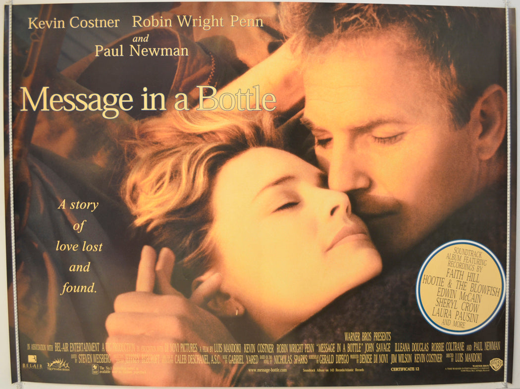 Message In A Bottle  Original Quad Poster - Film Poster - Movie Poster