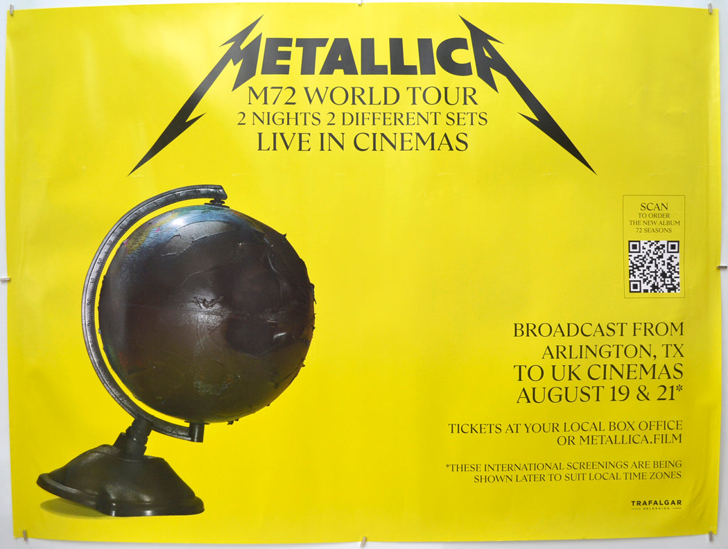 Metallica M72 World Tour Live From TX Original Quad Poster - Film Poster - Movie Poster 