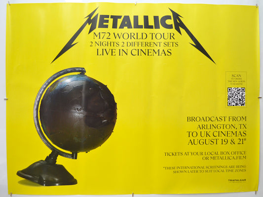 Metallica M72 World Tour Live From TX Original Quad Poster - Film Poster - Movie Poster 