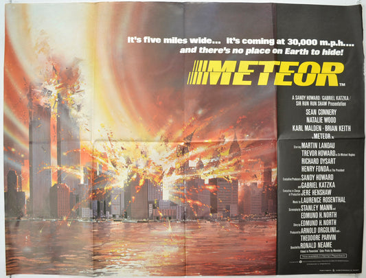 Meteor   Original Quad Poster - Film Poster - Movie Poster 