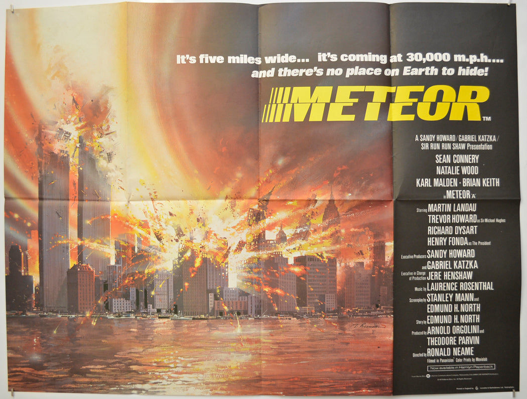 Meteor Original Quad Poster - Film Poster - Movie Poster