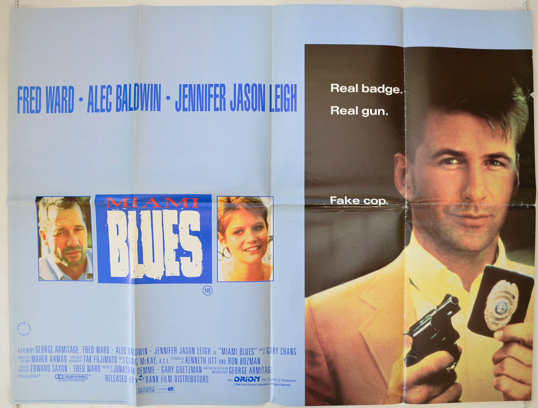 Miami Blues Original Quad Poster - Film Poster - Movie Poster  