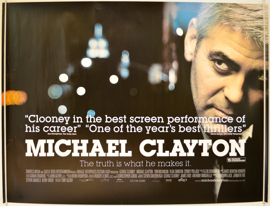 Michael Clayton Original Quad Poster - Film Poster - Movie Poster  