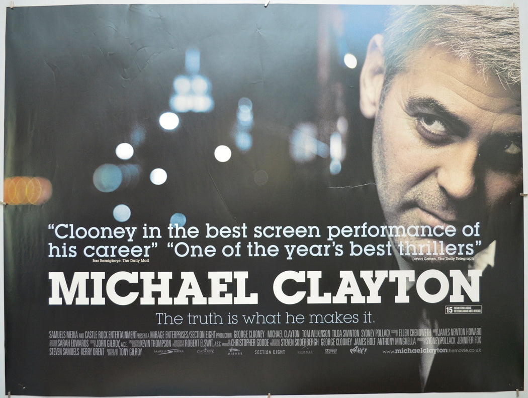 Michael Clayton Original Quad Poster - Film Poster - Movie Poster