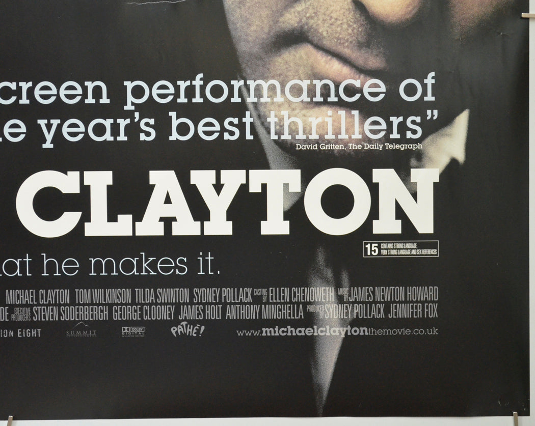 MICHAEL CLAYTON (Bottom Right) Cinema Quad Movie Poster 