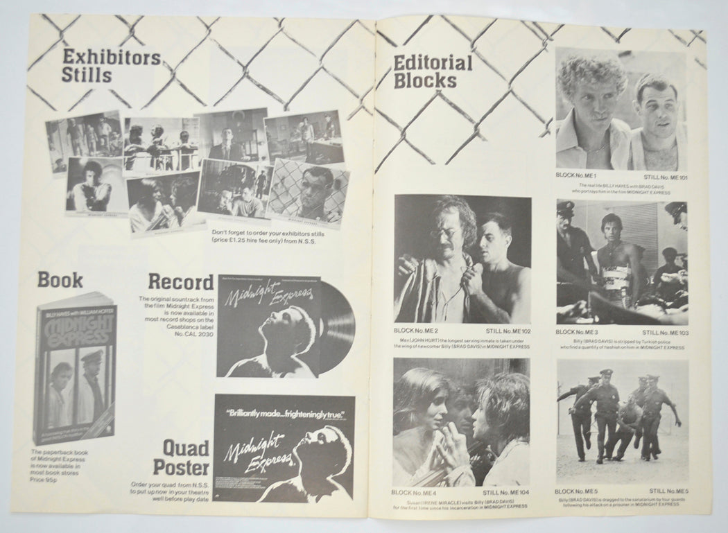 MIDNIGHT EXPRESS Cinema Exhibitors Campaign Pressbook - INSIDE 