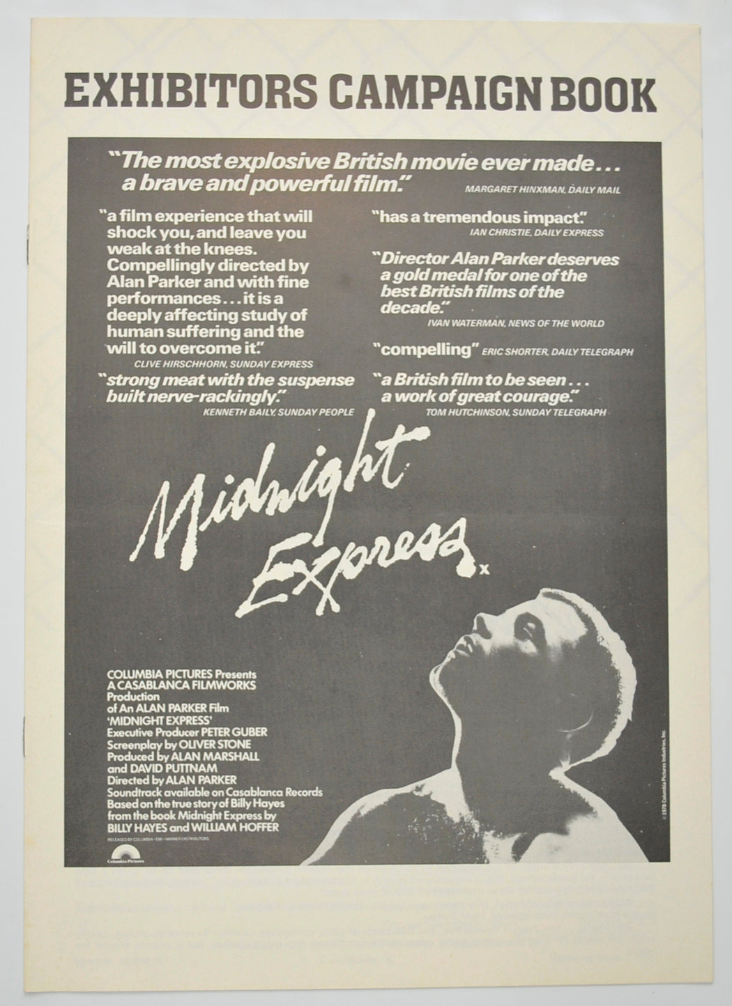 Midnight Express Original 8 Page Cinema Exhibitors Campaign Pressbook (UK)