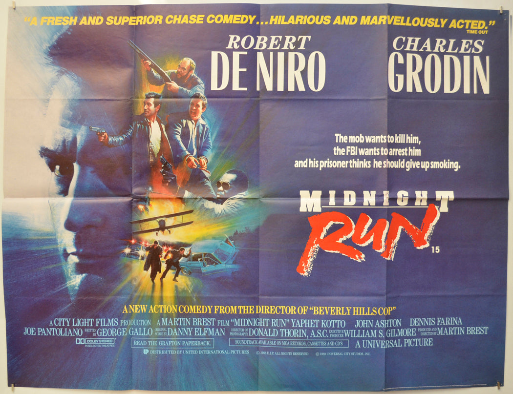 Midnight Run  Original Quad Poster - Film Poster - Movie Poster