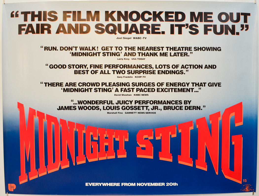 Midnight Sting  (a.k.a. Diggstown)  (Reviews Version)   Original Quad Poster - Film Poster - Movie Poster