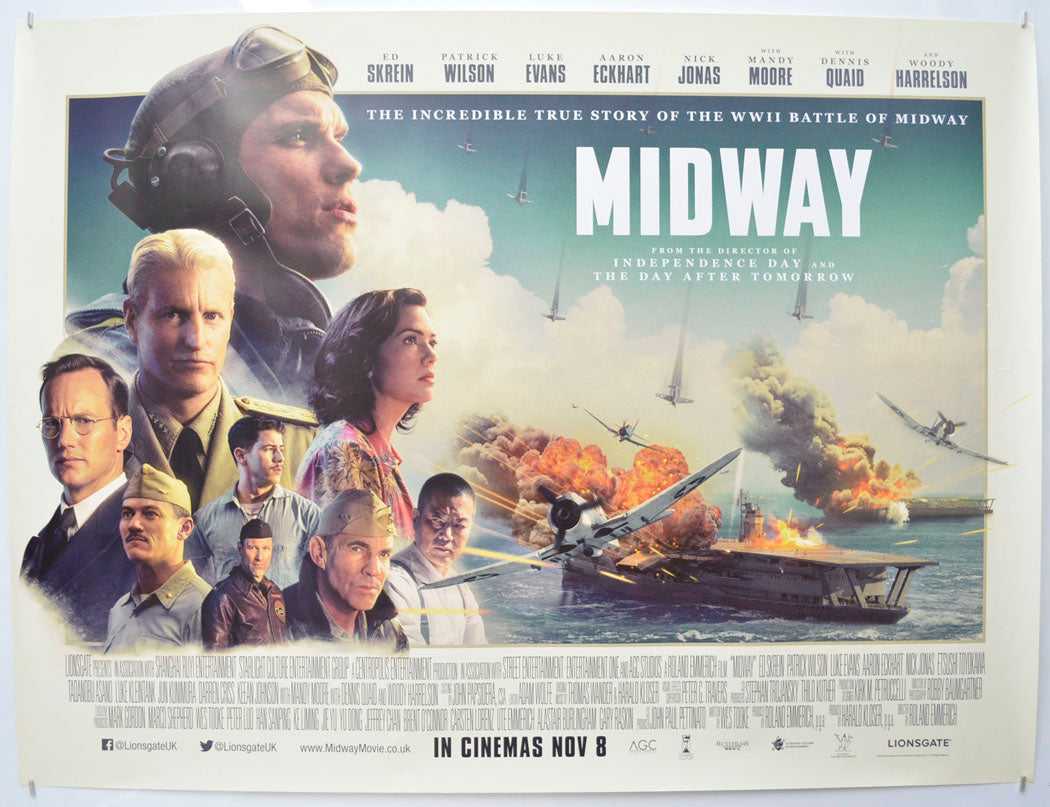Original Midway Script “Midway” Original Quad Poster - Film Poster - Movie Poster – pastposters