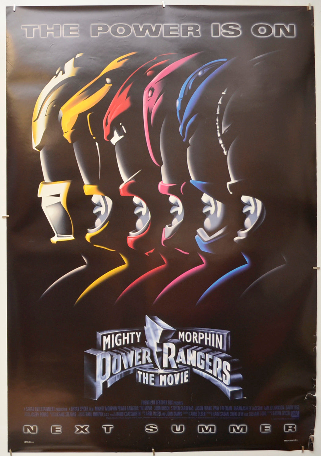 “Mighty Morphin Power Rangers” (Version A) Original One Sheet Poster ...