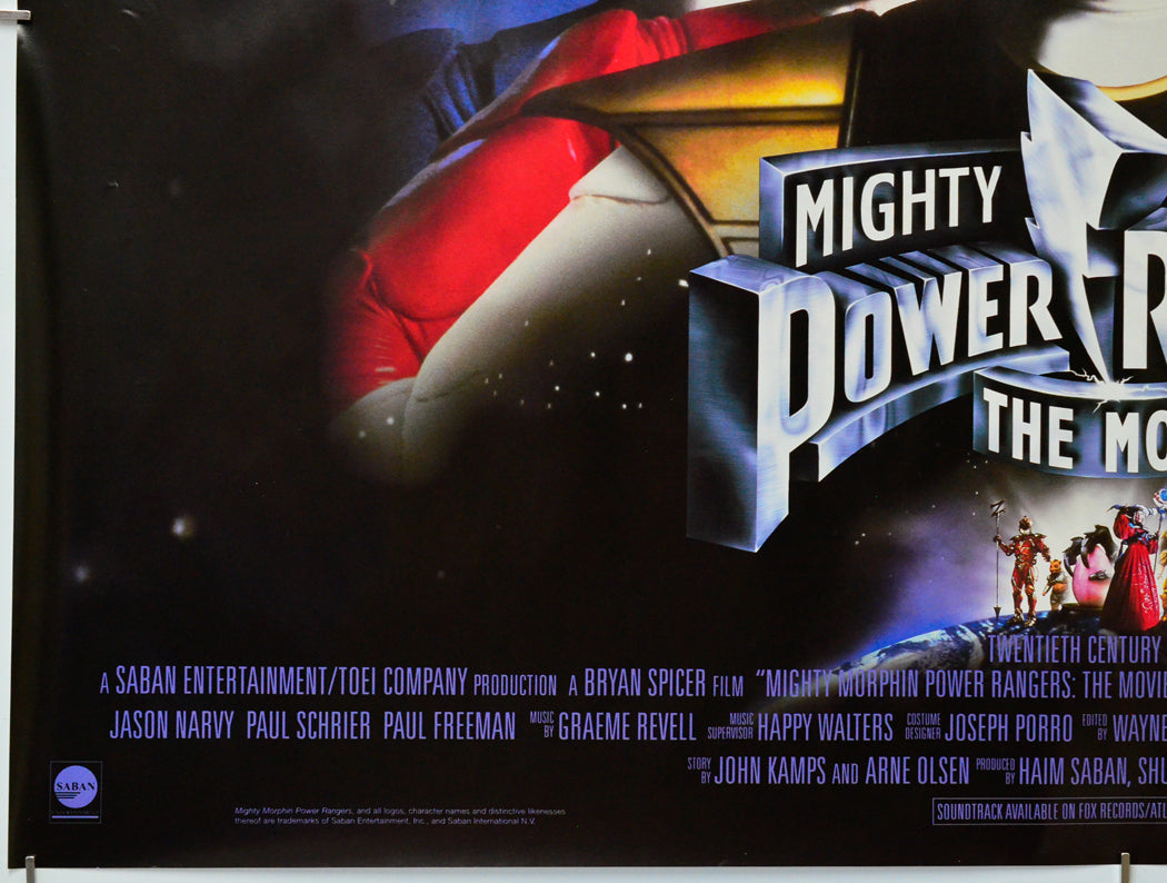 Mighty Morphin Power Rangers (Bottom Left) Cinema Quad Movie Poster 