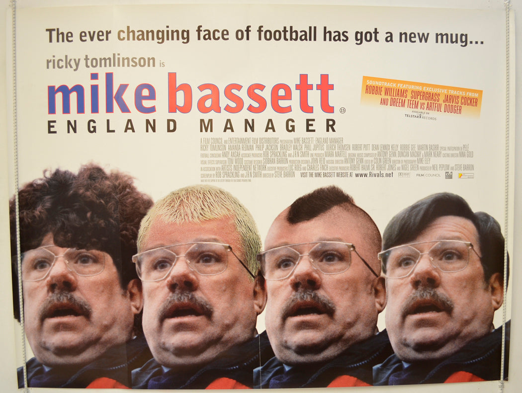 Mike Bassett : England Manager  Original Quad Poster - Film Poster - Movie Poster