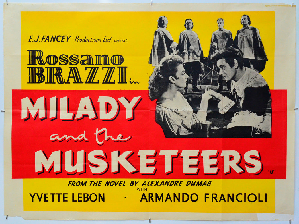 Milady And The Musketeers - Original Quad Poster - Film Poster - Movie Poster