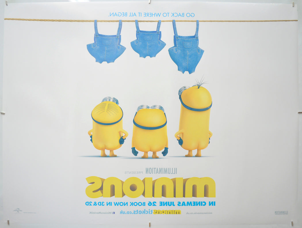 MINIONS (Back) Cinema Quad Movie Poster 