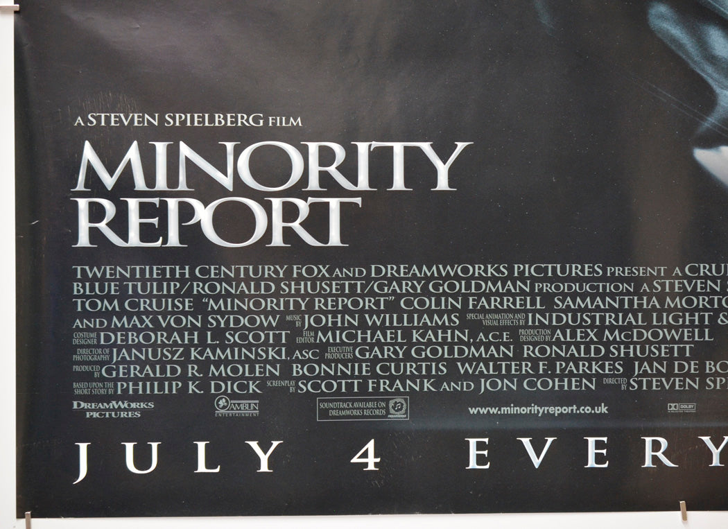 Minority Report (Bottom Left) Cinema Quad Movie Poster 