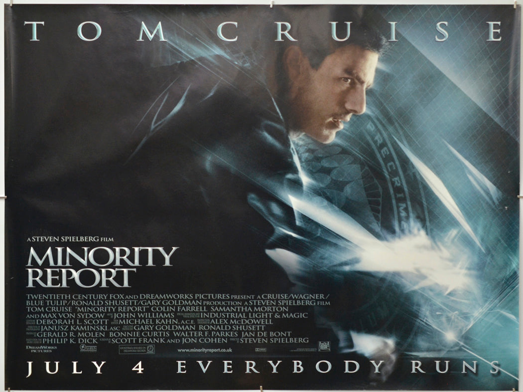 Minority Report - Original Quad Poster - Film Poster - Movie Poster