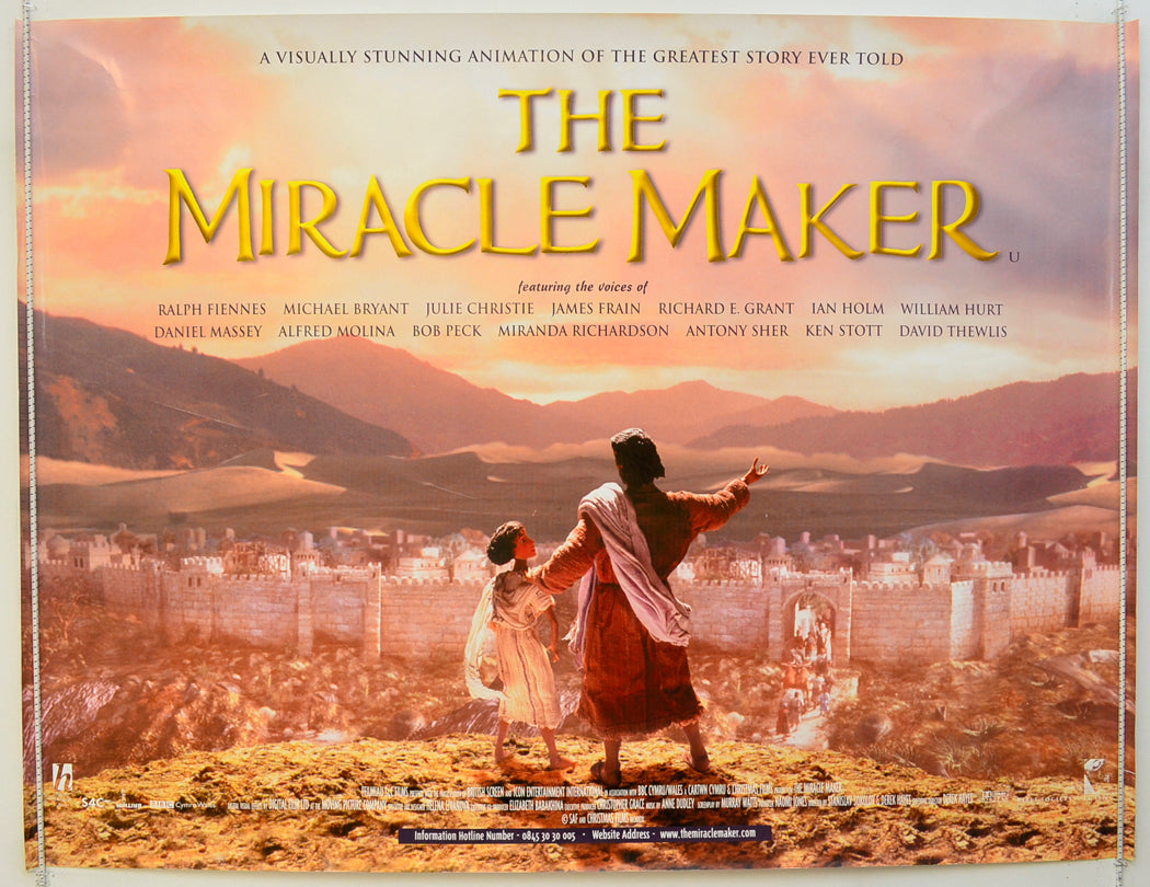 The Miracle Maker Original Quad Poster - Film Poster - Movie Poster  