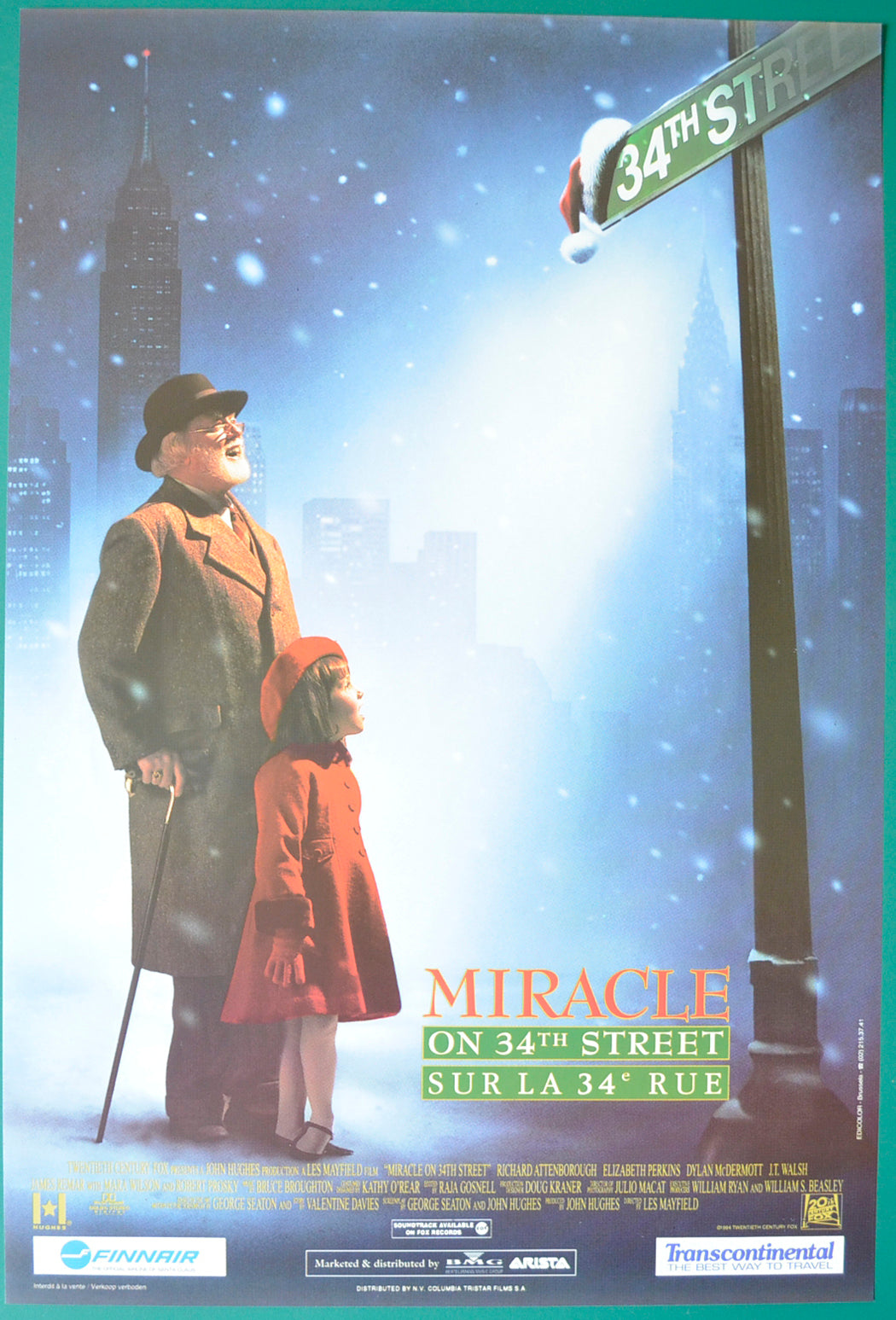 Miracle On 34th Street  Original Belgian Poster - Film Poster - Movie Poster