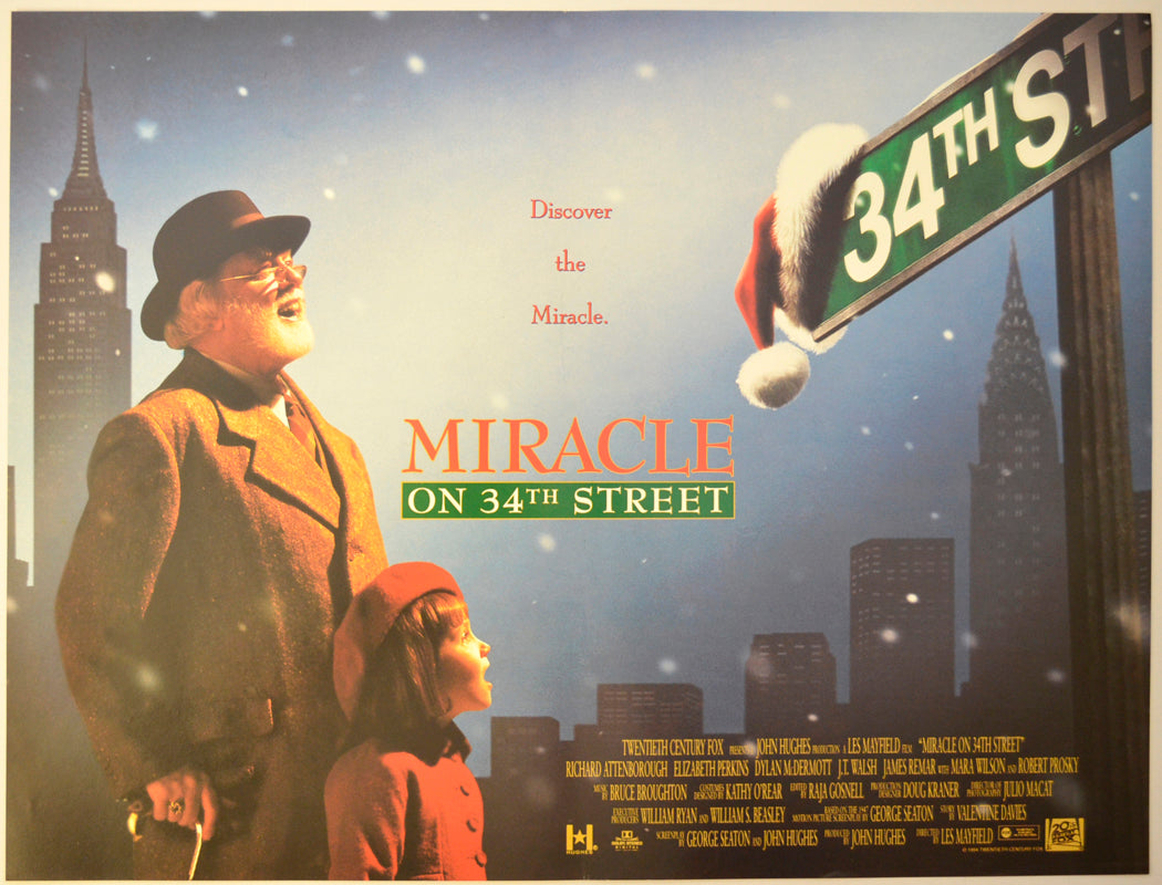 Miracle On 34th Street Original Mini Quad Poster - Film Poster - Movie Poster