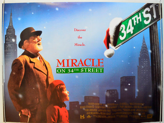 Miracle On 34th Street  Original British Quad Poster - Film Poster - Movie Poster