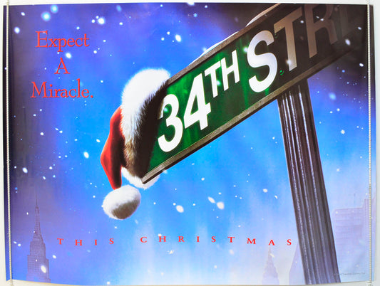 Miracle On 34th Street   (Teaser / Advance Version) Original British Quad Poster - Film Poster - Movie Poster