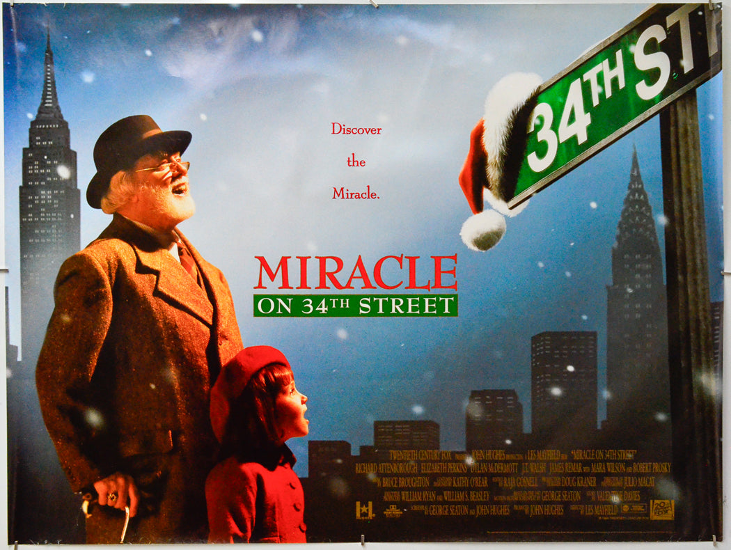 Miracle On 34th Street - Original Quad Poster - Film Poster - Movie Poster