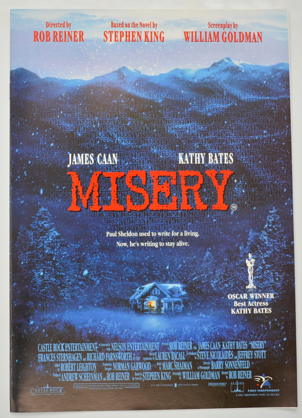 Misery Original 8 Page Cinema Exhibitors Campaign Pressbook (UK)