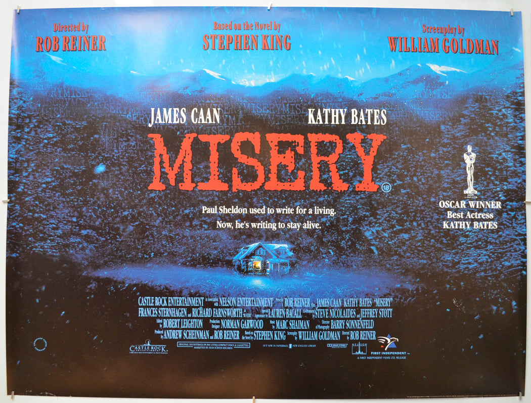 Misery Original Quad Poster - Film Poster - Movie Poster