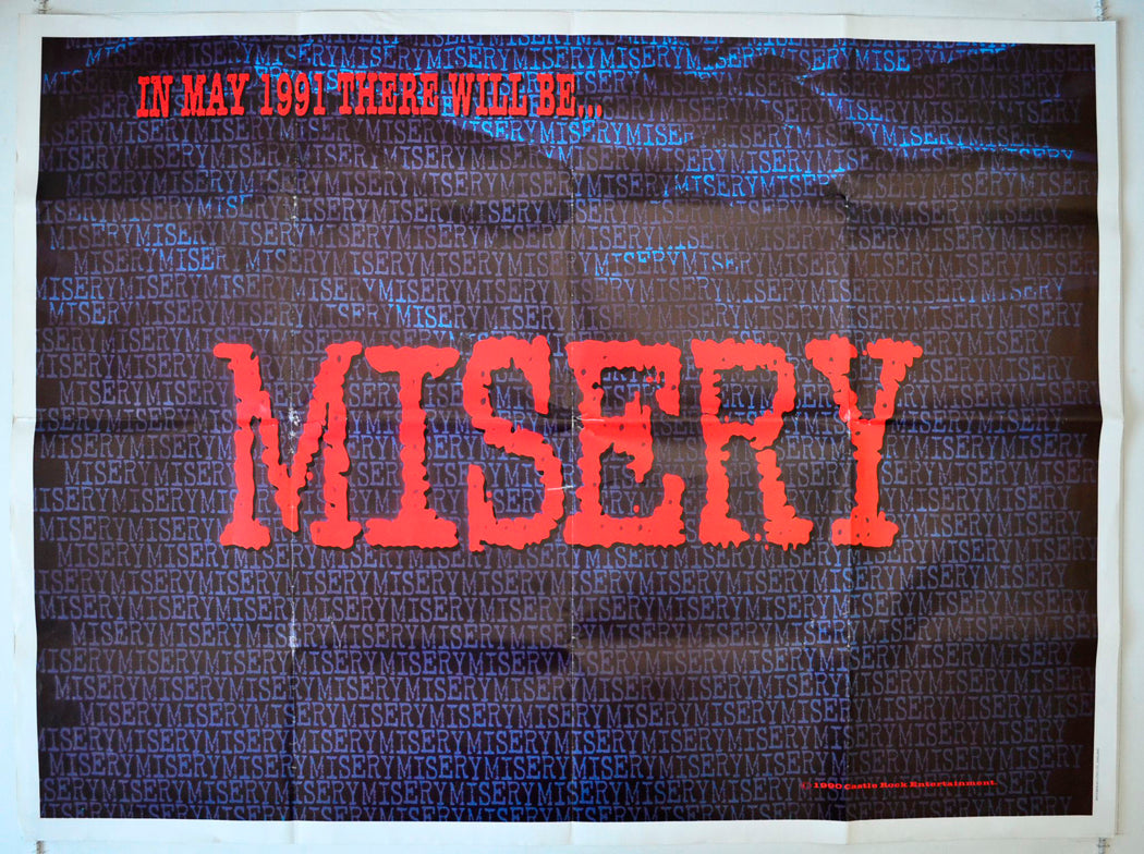 Misery  (Teaser / Advance Version)   Original British Quad Poster - Movie Poster