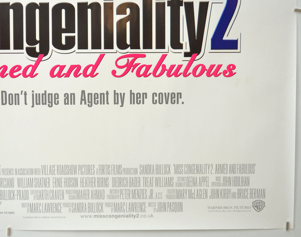 MISS CONGENIALITY 2 : ARMED AND FABULOUS (Bottom Right) Cinema Quad Movie Poster 