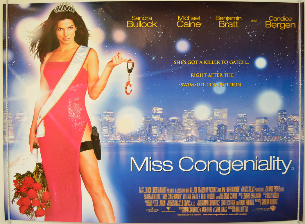 Miss Congeniality   Original Quad Poster - Film Poster - Movie Poster 