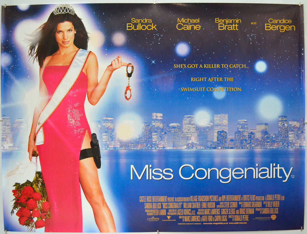 Miss Congeniality Original Quad Poster - Film Poster - Movie Poster