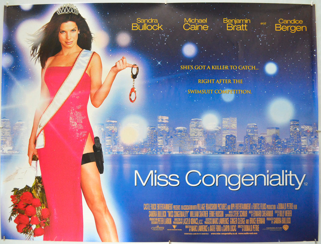 Miss Congeniality Original Quad Poster - Film Poster - Movie Poster