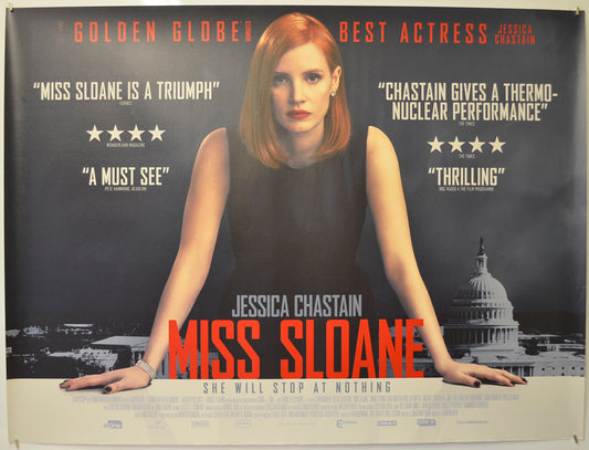 Miss Sloane Original Quad Poster - Film Poster - Movie Poster