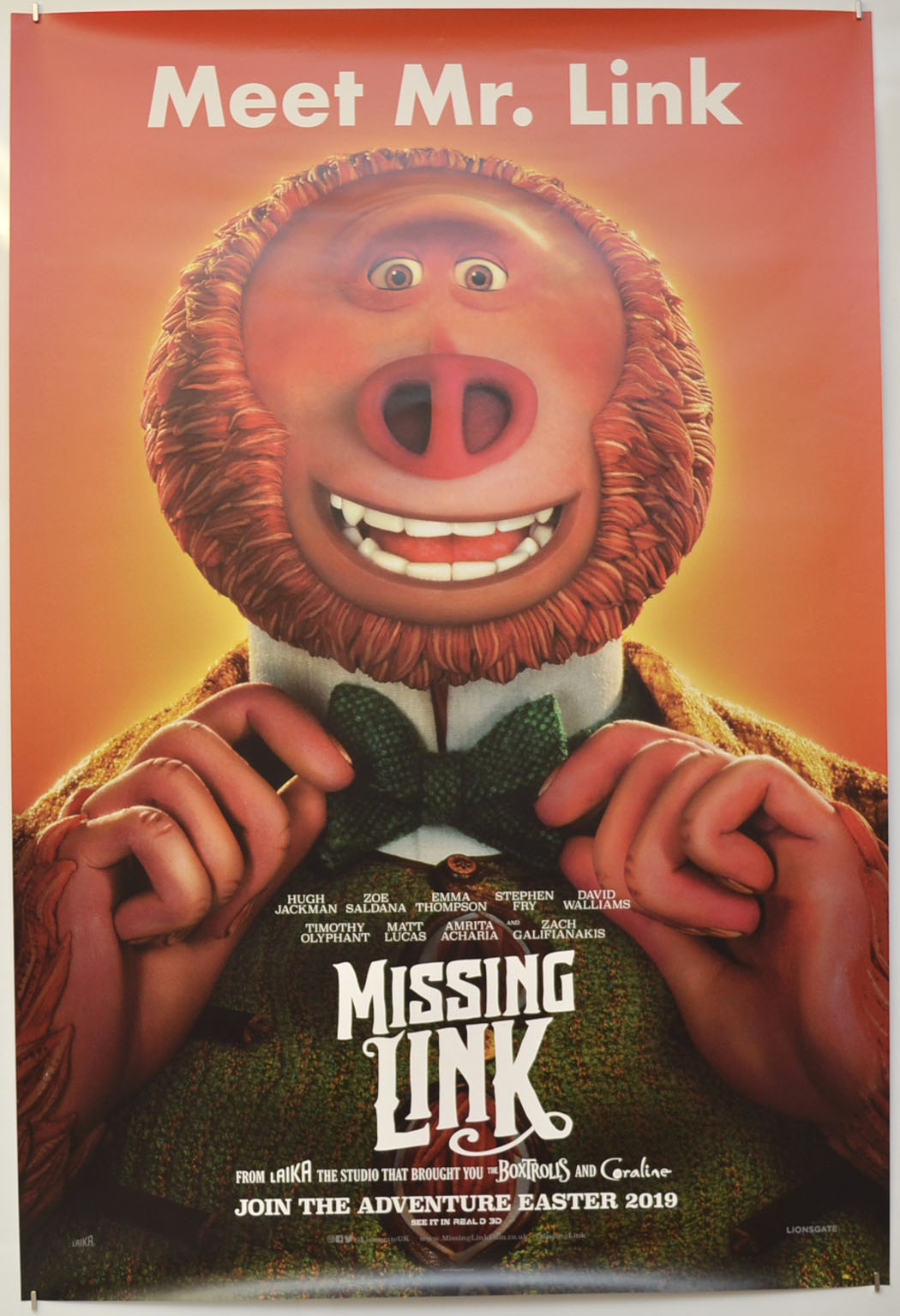 Missing Link (Teaser / Advance Version 2)  Original One Sheet Poster - Film Poster - Movie Poster