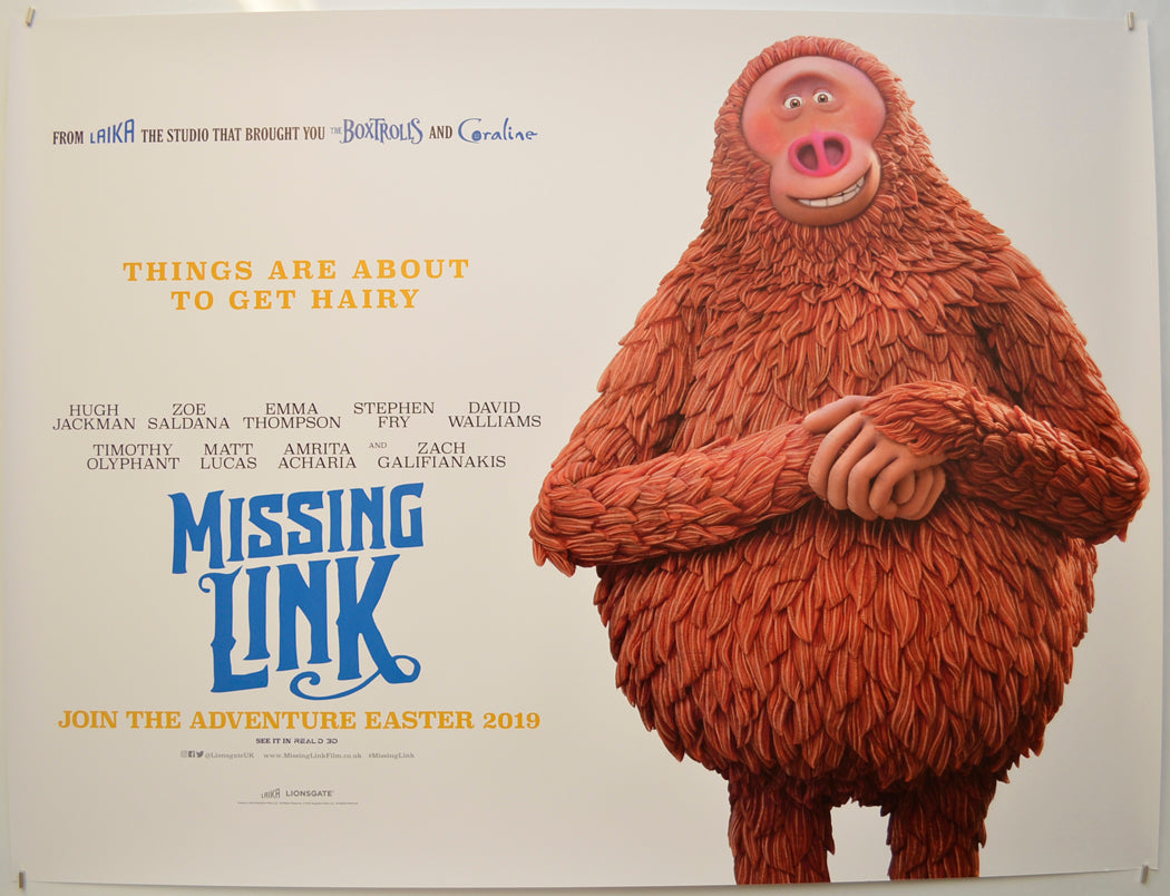 Missing Link (Teaser / Advance Version)  Original Quad Poster - Film Poster - Movie Poster