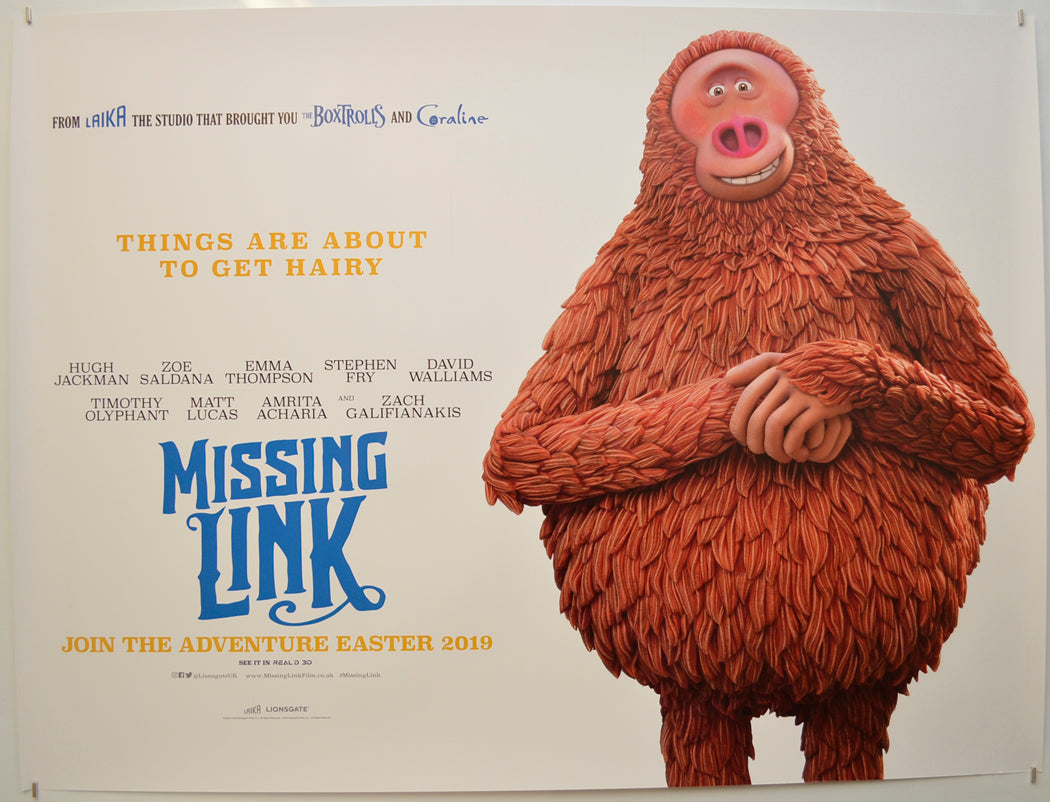 Missing Link (Teaser / Advance Version)  Original Quad Poster - Film Poster - Movie Poster