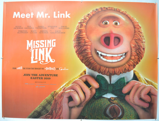 Missing Link (Teaser / Advance Version 2)  Original Quad Poster - Film Poster - Movie Poster  